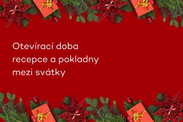  Otevírací doba recepce a pokladny mezi svátky