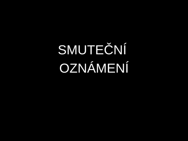 Smuteční oznámení