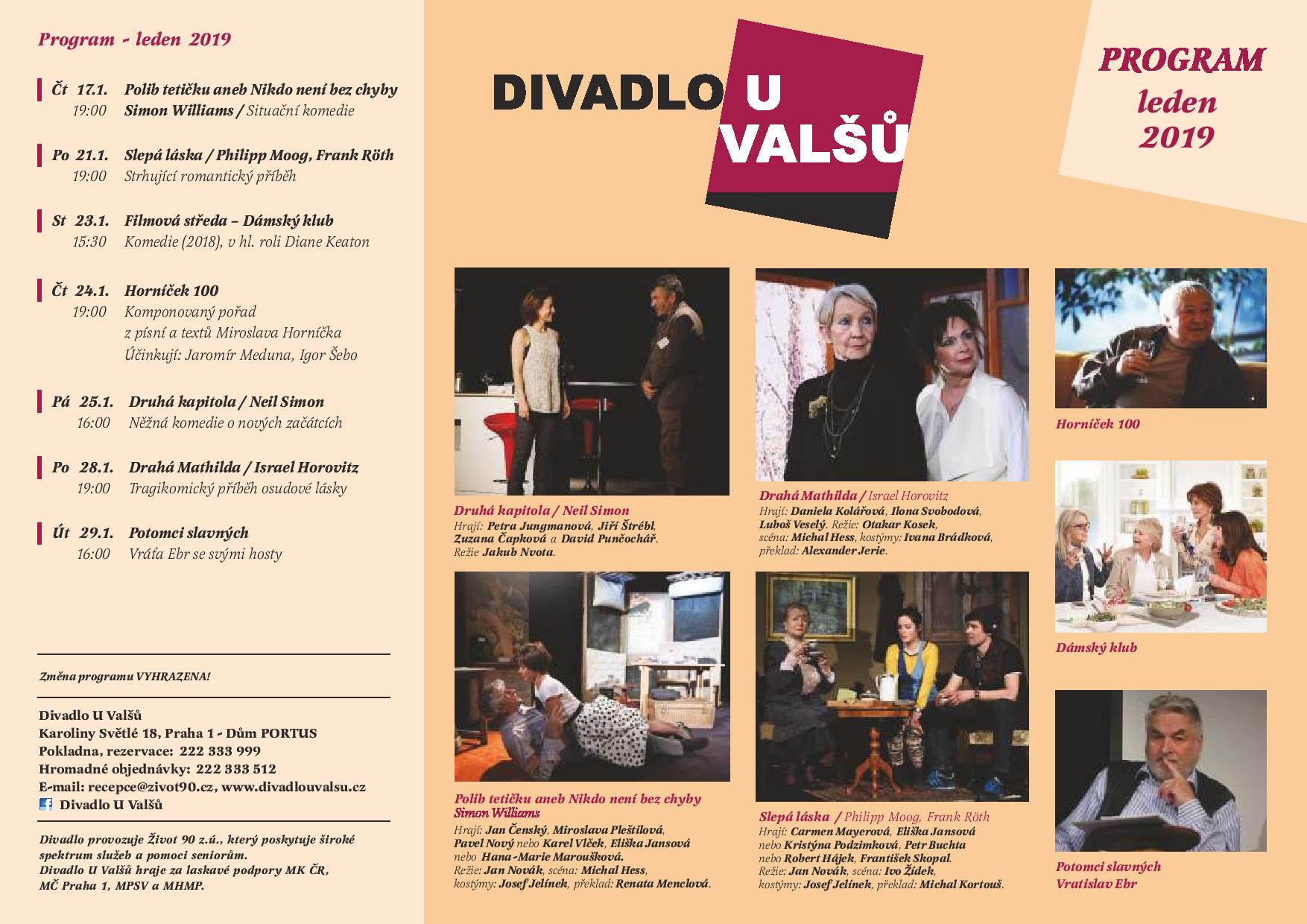 Program na leden 2019
